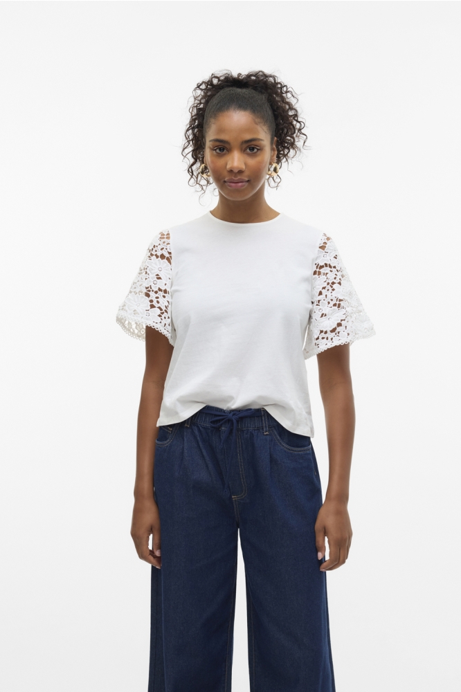 VMPANNA 2/4 TOP JRS 10329679 SNOW WHITE